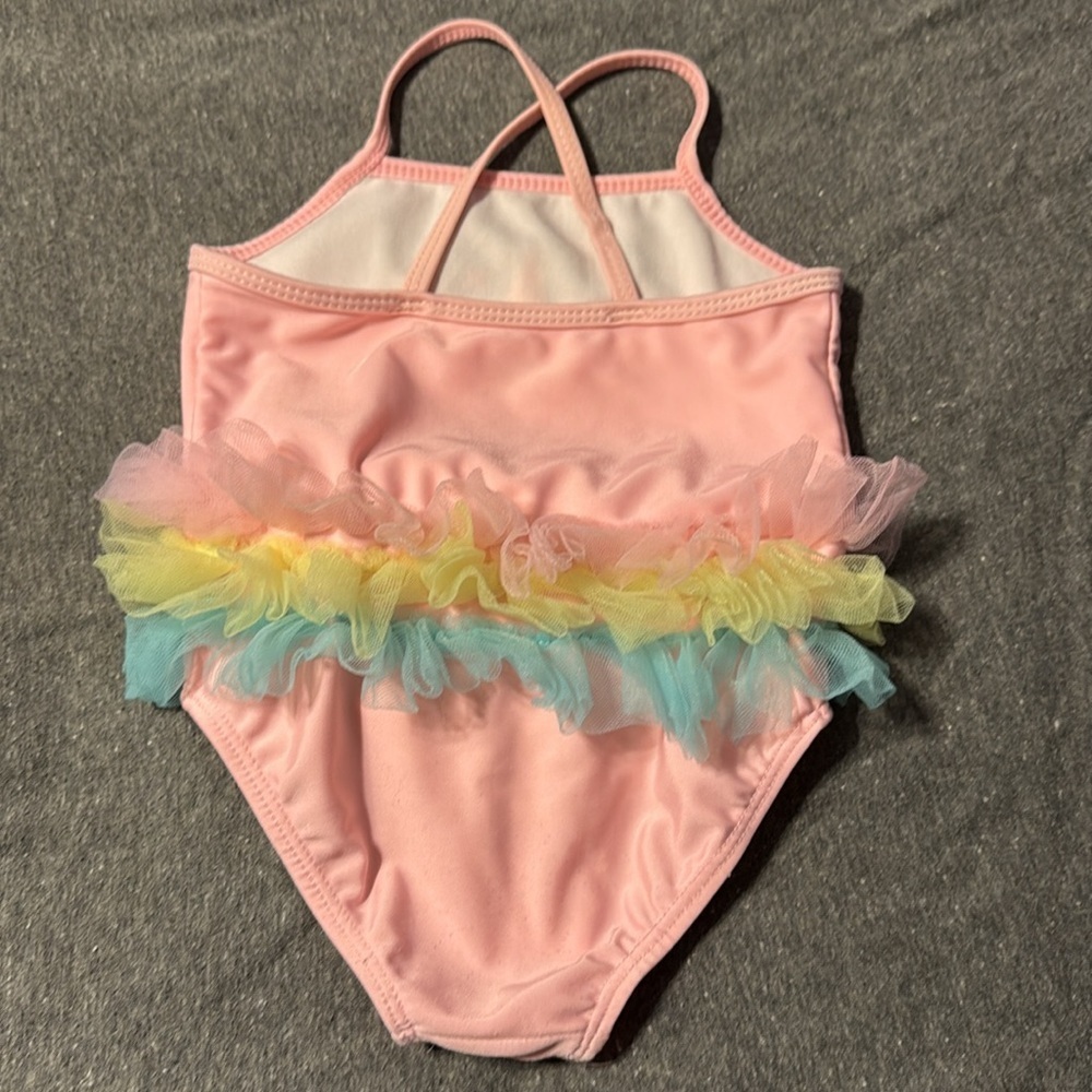 Wonder Nation Pink Unicorn Tutu Swimsuit - Picture 5 of 5